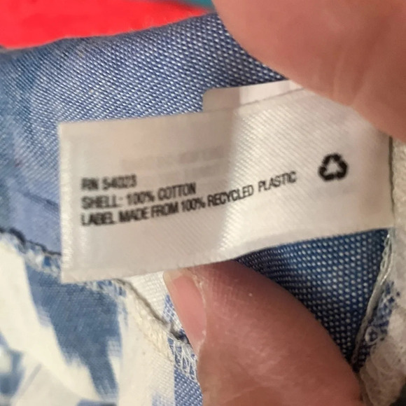 Gap strapless summer dress women's small, blue and white chevron print - Picture 4 of 5